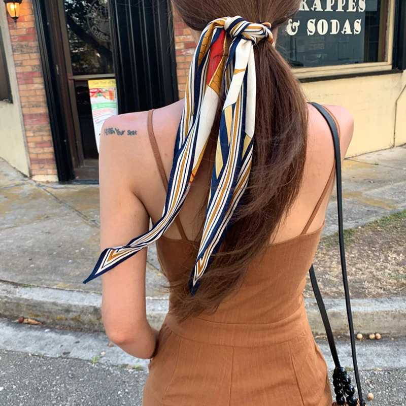 Шарф Luna &amp Dolphin Женский шифоновый Шелковый с цветочным принтом лошадей 110x35 см