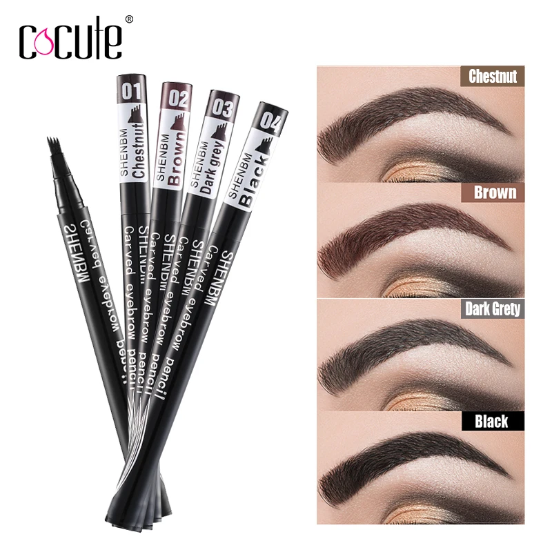 Жидкий тинт для бровей Microblading 4 наконечника тату ручка 5 цветов краска макияжа