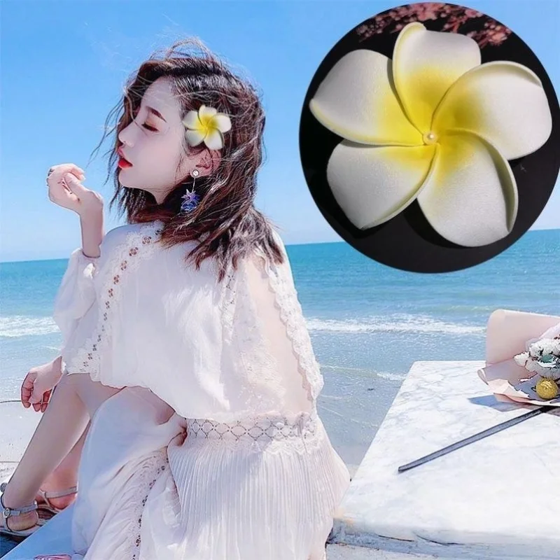 1 шт. заколка для волос Plumeria с гавайским боковым патроном цветочным жемчугом