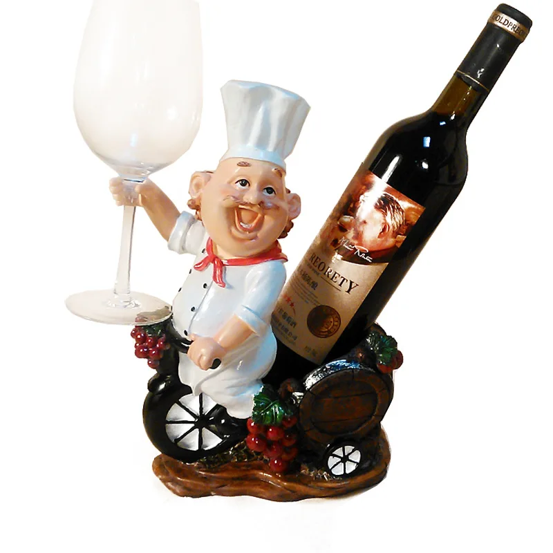 Креативная стойка для вина шеф повара полка хранения красного из смолы