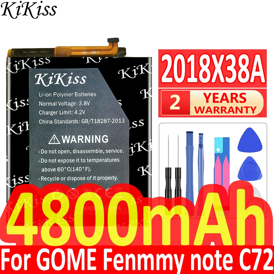 

4800mAh KiKiss Powerful Battery 2018X38A For GOME Fenmmy Note C72
