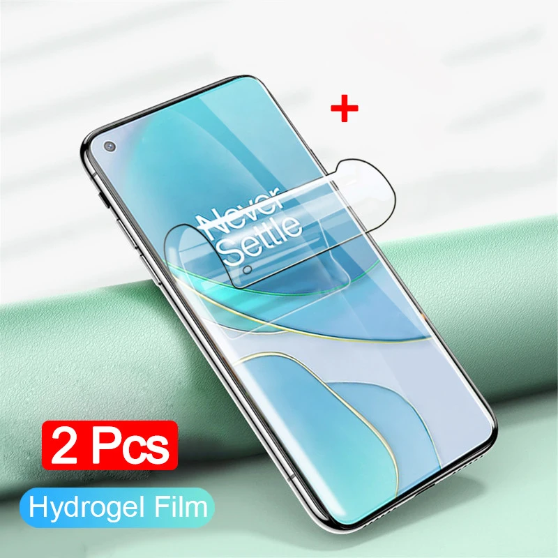 

Гидрогелевая пленка с полным покрытием для OnePLus 9 9R 8 7 Pro 8T 7T Pro, Защитная пленка для экрана смартфона, 2 шт. (не стекло)