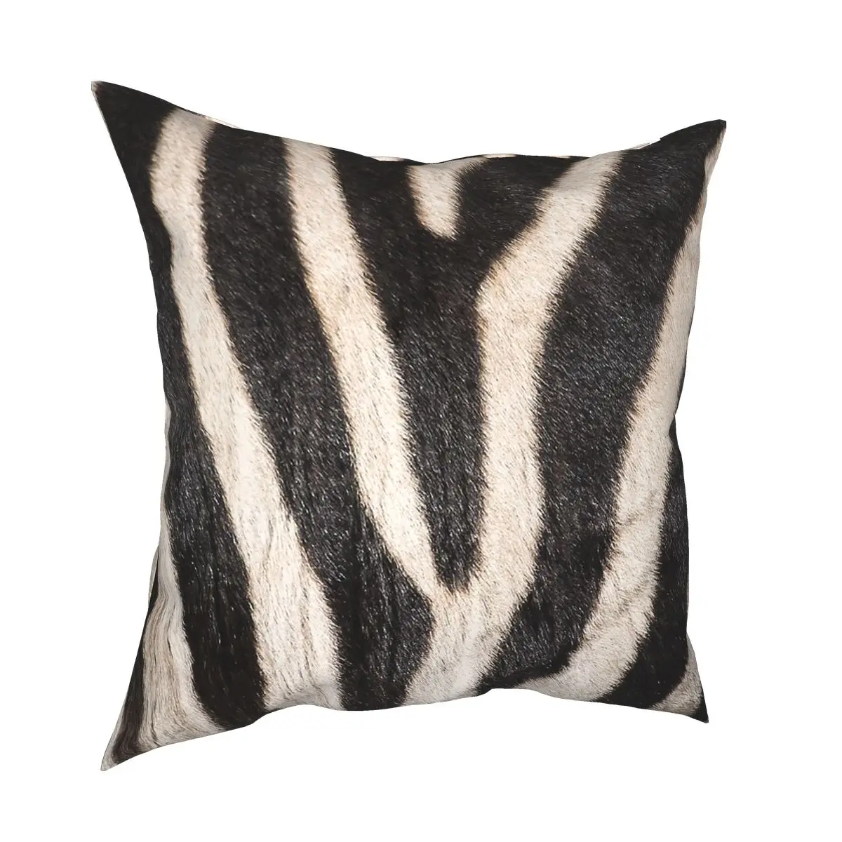 

Zebra Stripes Pattern African Animal Fur Square Pillow Case Decorative Pillow Zebra Leather Texture Lover Custom Pillowcase