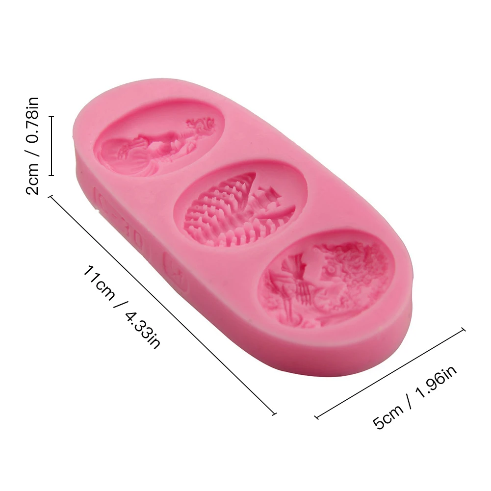 

1pcs silicone mold 3D skeleton girl punk resin mold cake fondant chocolate making non-toxic and odor-free easy to clean