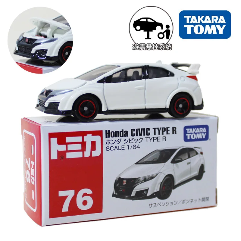 

Модель автомобиля TOMY из металлического сплава № 76 Honda Civic TRPE R 859789, игрушка для мальчиков, коллекционные игрушечные фигурки