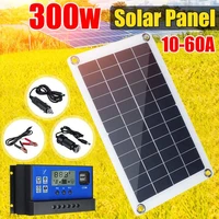 300w solar panel portable dual 125v dc usb waterproof fast charging emergency charging outdoor battery charger for car yacht rv