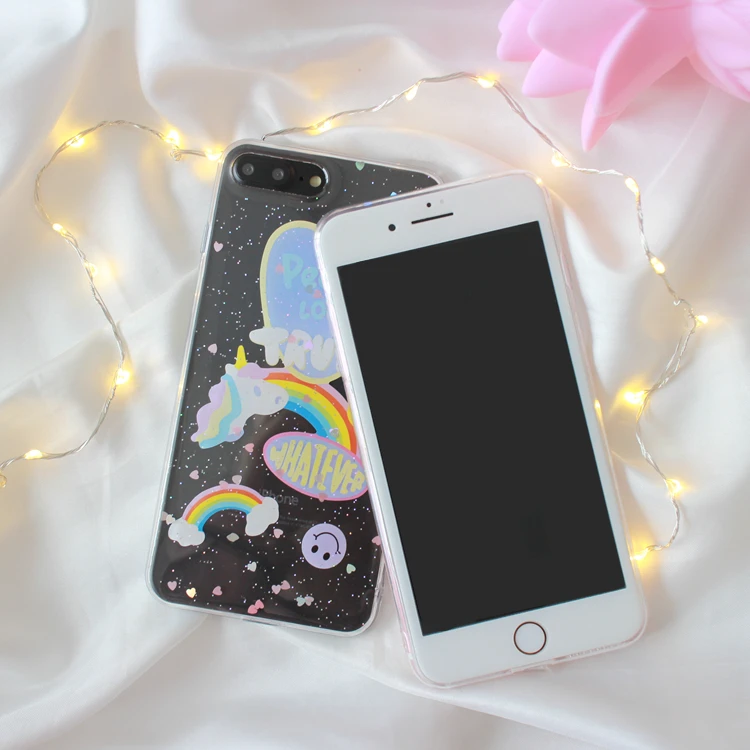 Чехол с блестящим порошком Wixcen Радужный чехол для Iphone Xr 7 8 6 Plus X Xs Max сердечком
