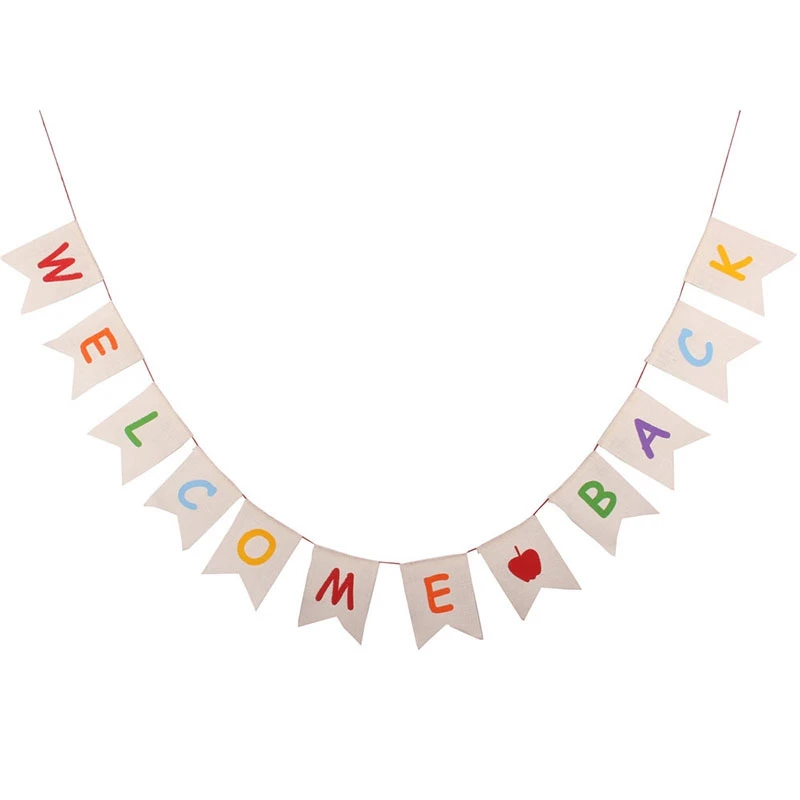 Топ! 1 шт. вечерние баннеры из мешковины с принтом в виде цветных букв первый день