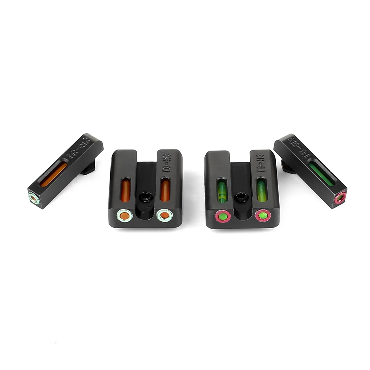 Tactical Fiber Optic Sight Set Red Green Front Rear For Glock Hunting Gun Accessories | Спорт и развлечения