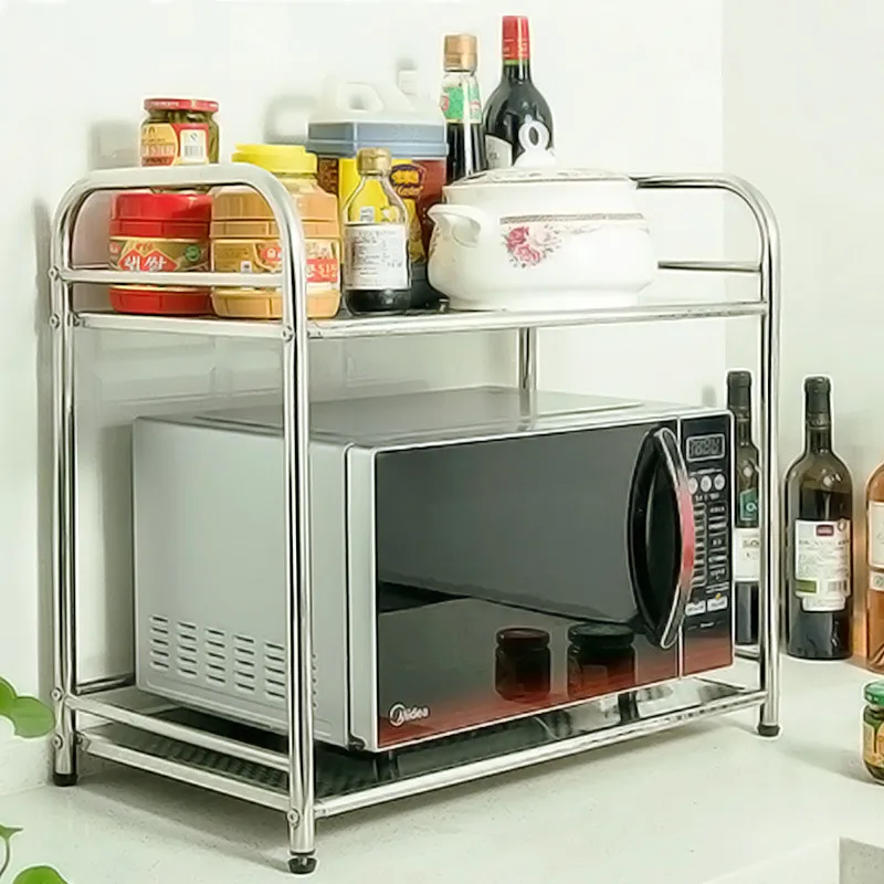 Кухонная полка одноуровневая Двухуровневая для микроволновой печи духовки из