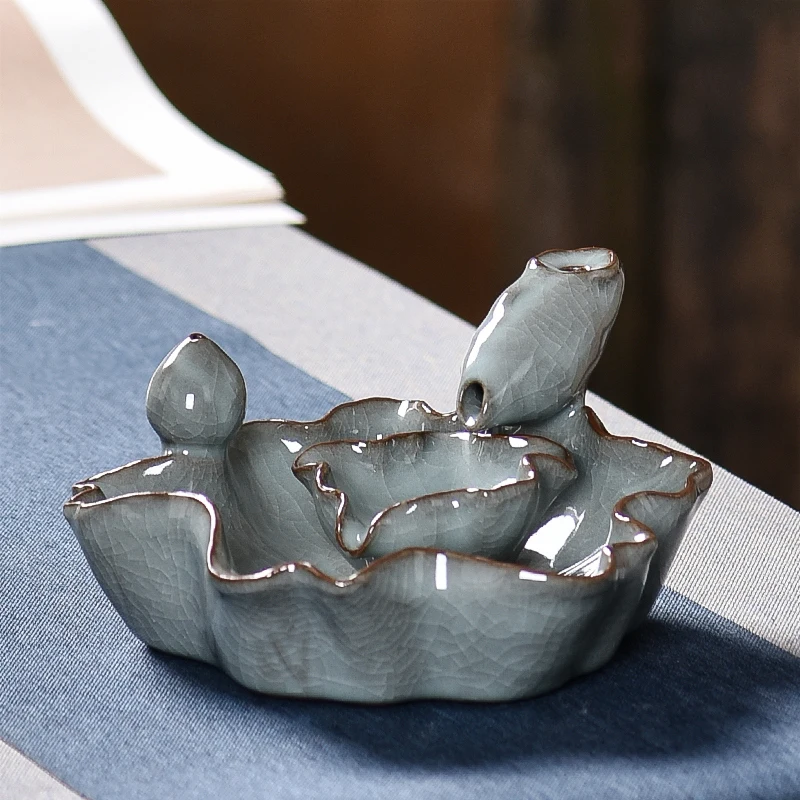 

Handmade Backflow Incense Burner Creative Indoor Household Ceramic Antique Insence Holder Room Incensario Home Decor EB50XX