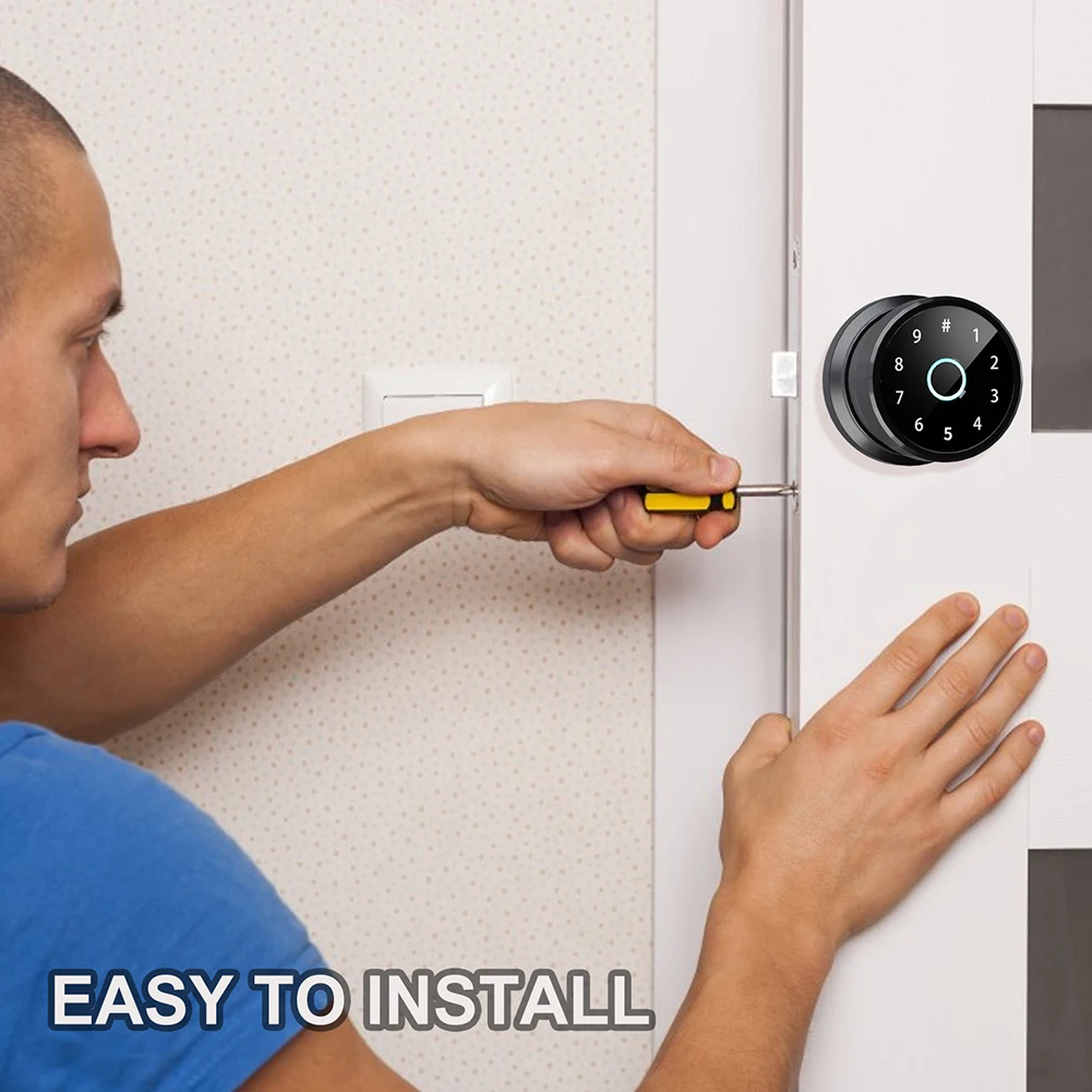 

Zinc Alloy Waterproof Smart Biometric Fingerprint Identification Lock Keyless App Control Electronic Household Lock