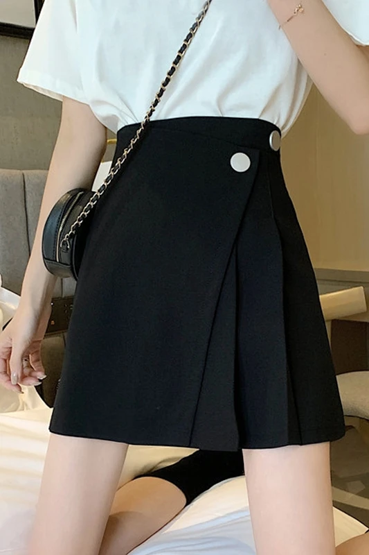 

Women Pleated Skirt Skirts Pleated Mini Skirts Grey A-line Mini Wide Leg Harajuku Skirts 2021 Spring Skirts For Women My Style