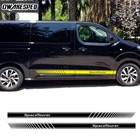 2 шт. гоночные спортивные полосы для Citroen Jumpy etourer XS M XL Автомобильная дверь боковая юбка декоративные наклейки