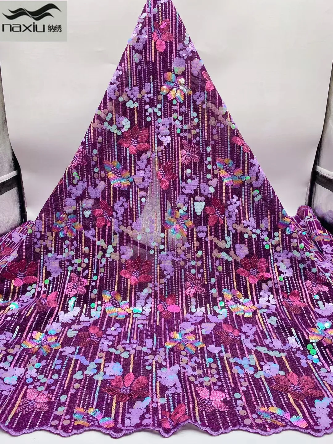 

Madison African Velvet Lace Fabric 2021 High Quality Lace Material For Sewing Clothes Sequins Nigerian Laces Fabrics