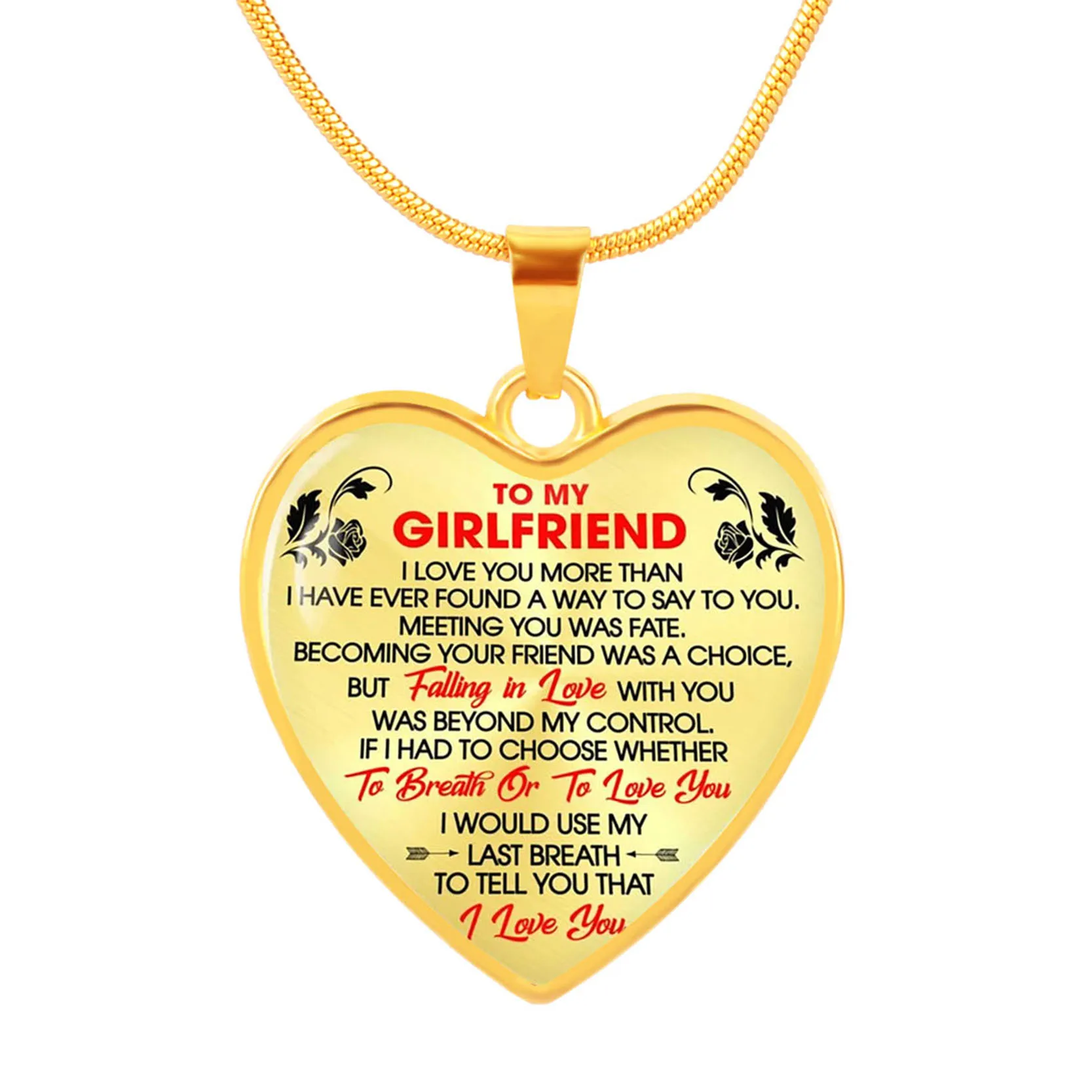 Романтическое ожерелье в форме сердца с надписью для моей подруги ювелирное