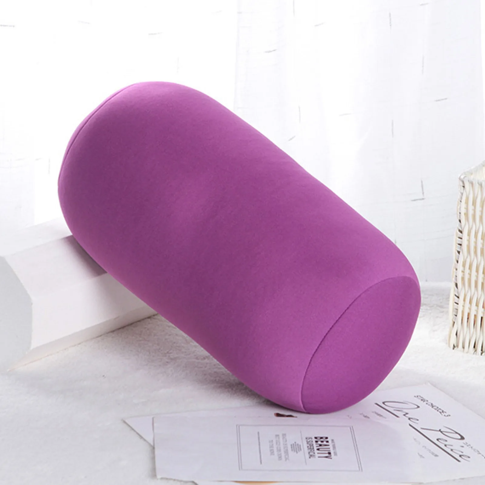 Круглая подушка с эффектом памяти домашняя из пены микробусинами для поддержки