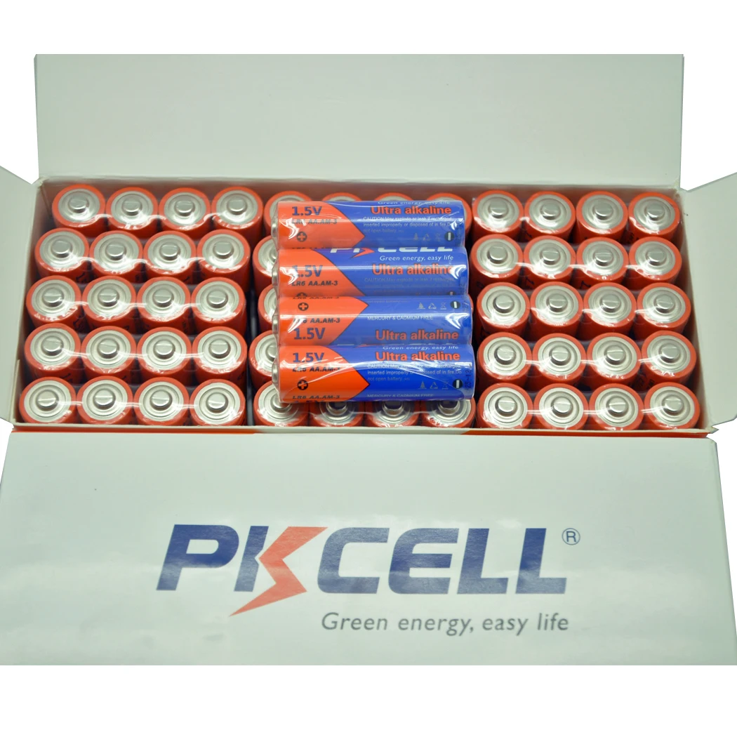 

PKCELL 40PC AA LR6 EN91 1.5V Alkaline Single Use Battery For Torch Toys Clock MP3 Player Remotes Toys