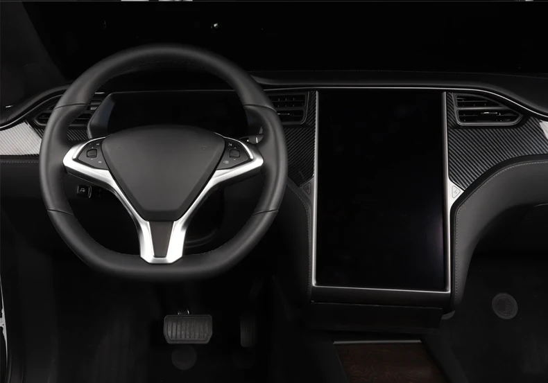 LUCKEASY Автомобильный руль декоративная заплатка для Tesla модель X/S- ABS рулевое колесо аксессуары декоративная рамка патч