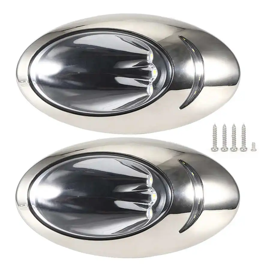 2Pcs LED Marine Light IP66 Waterproof Boat Transom 6300K 300lm High Brightness Yacht Spotlight Lighting Accessories - купить по