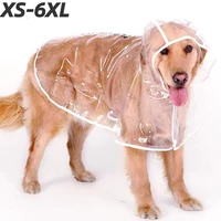 large dog raincoat waterproof transparent pet jacket french bulldog puppy clothes chihuahua hooded rain coat outdoor products
