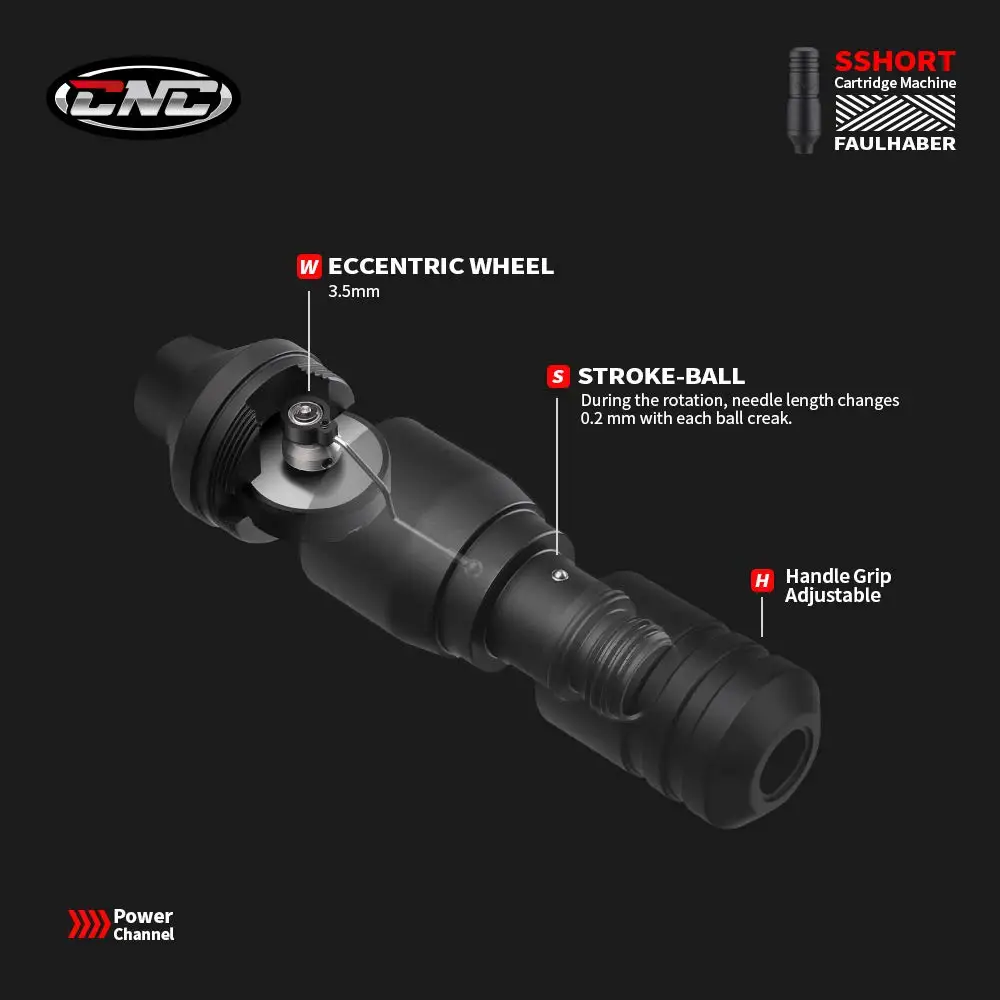 Вращающаяся ручка для тату-машинки с ЧПУ немецким двигателем по умолчанию и