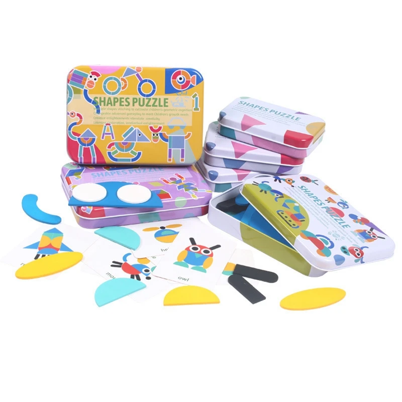 

Geometric Shapes 3D Puzzles Wooden Toys for Children Game Baby Learning Educational Toy Kids Wood Jigsaw Puzzle