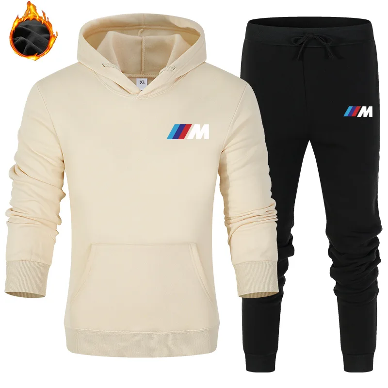 

Black New Autumn Winter Men's Sets Hoodies+Pants Bwm Sport Suits Casual fashion Sweatshirts Tracksuit 2021 Brand Sportswear