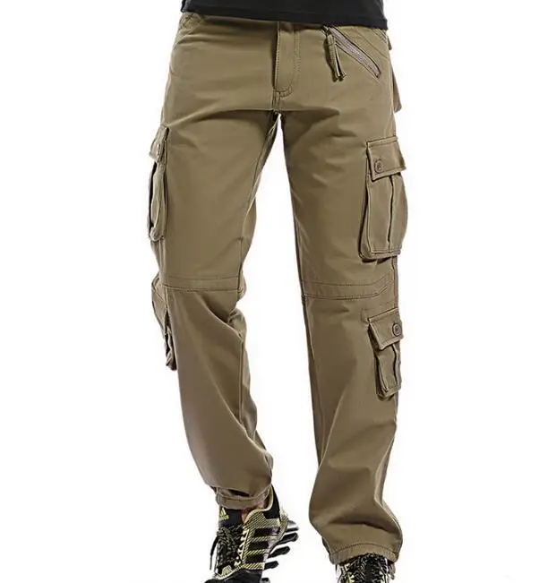 Брюки карго мужские зимние повседневные штаны комбинезон в стиле милитари с