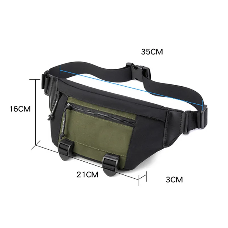 New Men Fashion Oxford Cloth Waist Bag Men's And women's Universal Fanny Pack Sports Travel Outdoor Solid Color Chest Bags |