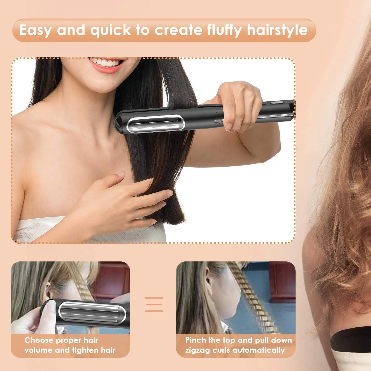 

Professional Hair Curler Automatic Corrugated Flat Iron Curling Irons Straightener Curly Corn Hot Clip Hair Waver for Dropship