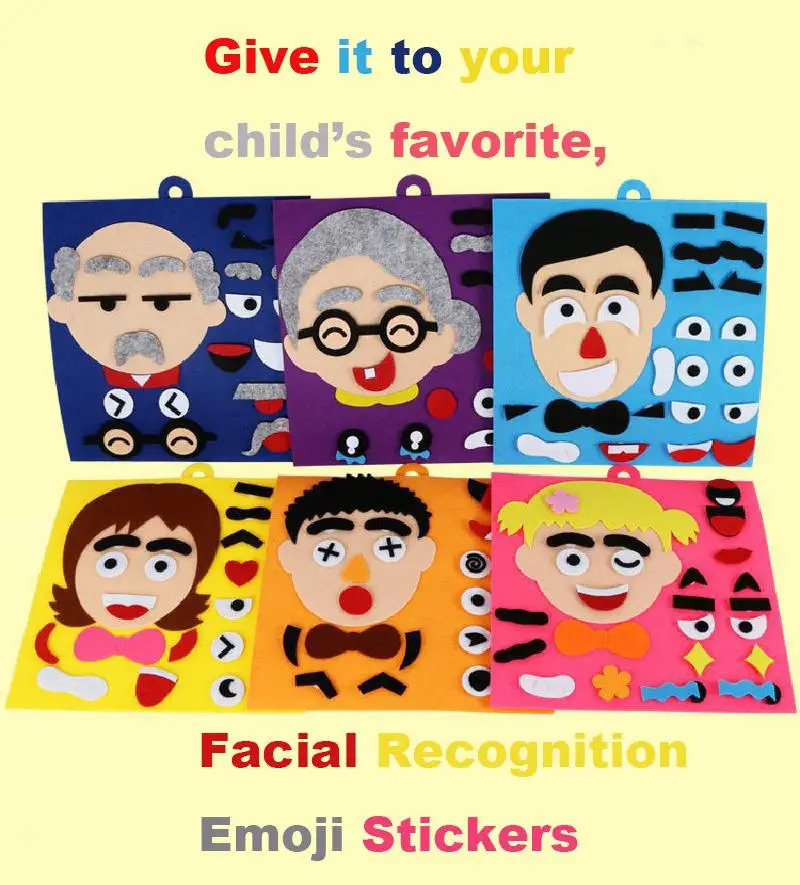 

30cm*30cm Diy Kindergarten Children Learning Mood Changes Educational Toys Change Facial Features To Playkid Funny Set