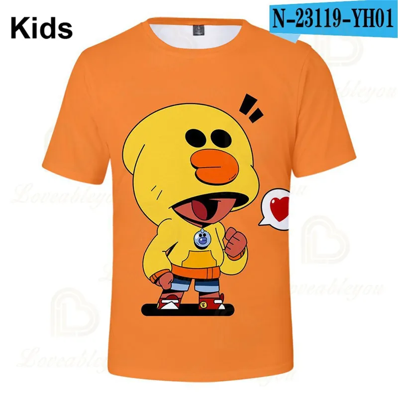 

Leon Shooter Kids T-shirt Leon Shooting Game Spike 3D Print Tshirt Tops Boys Girls Gameing Cartoon Star Shirt Tops Teen Clothes
