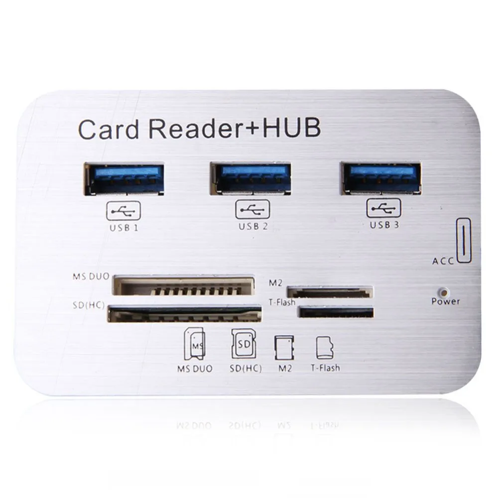 1 шт. USB 2 0 3 C Тип 3-Порты и разъёмы концентратор с MS SD M2 TF мульти-в-1 кард-ридер для Mac