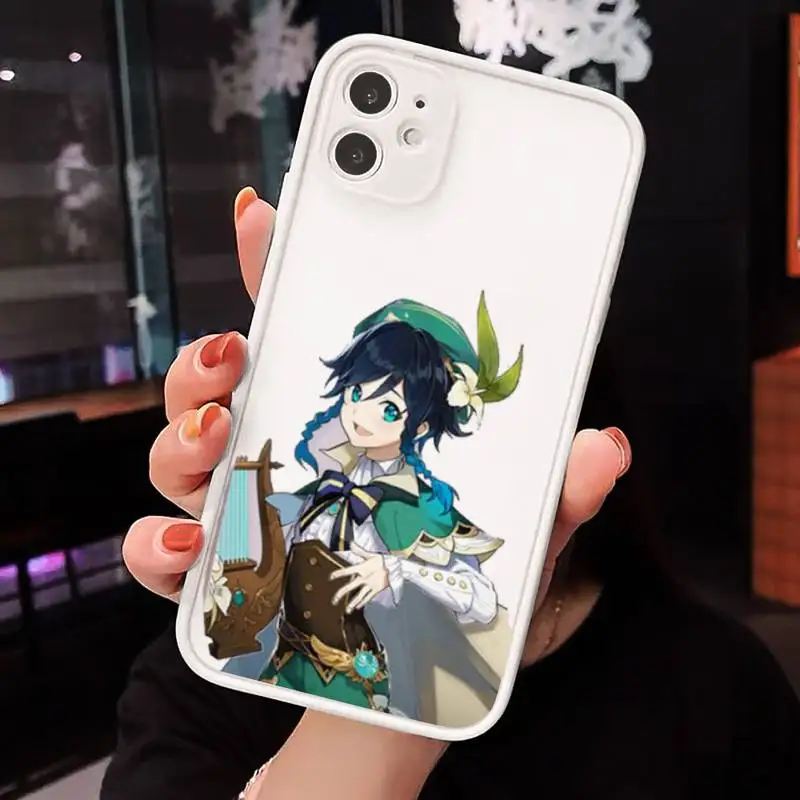 

Genshin impact game Fashion design Phone Cases matte transparent For iphone 7 8 11 12 plus mini x xs xr pro max cover