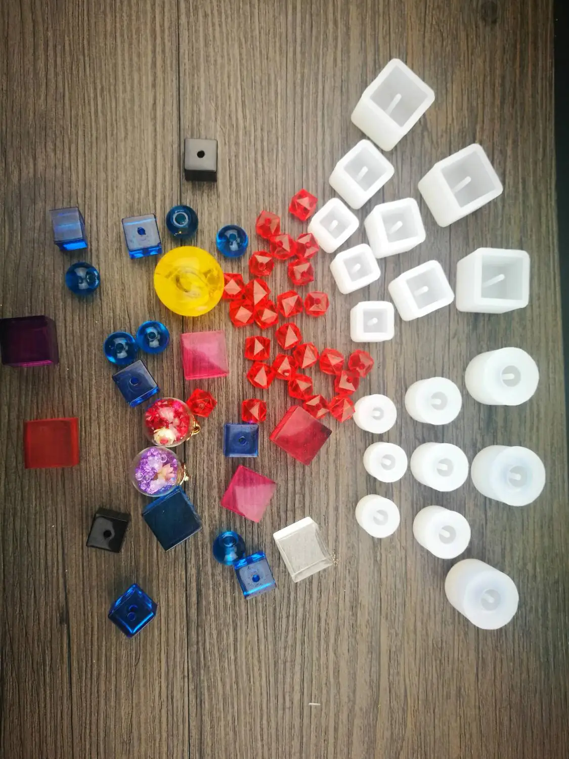 1 шт. Прозрачный квадратный круглые бусины силиконовые формы для изготовления