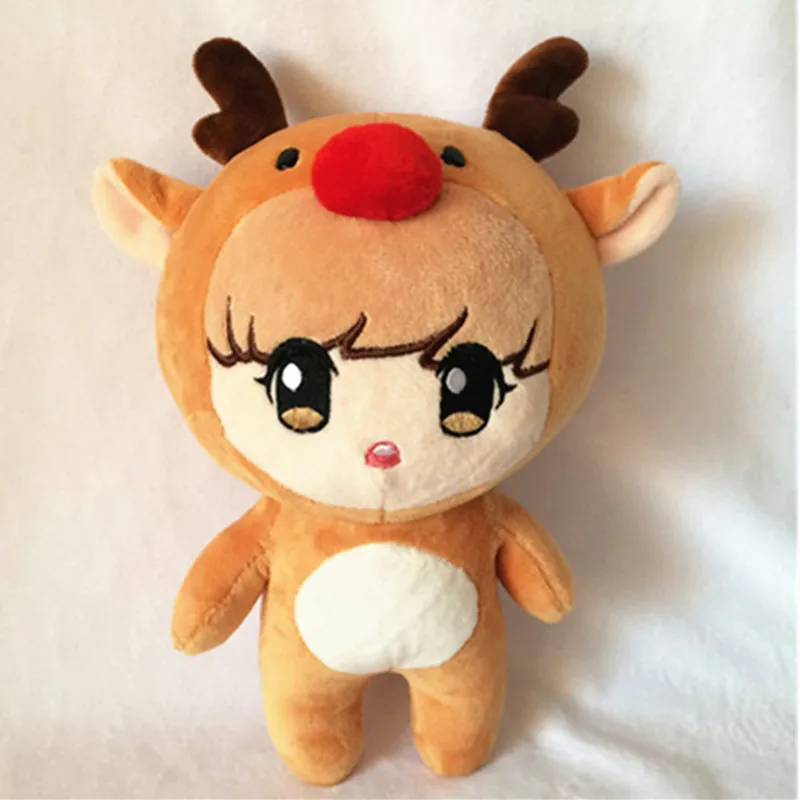 25 см Корея Kawaii Плюшевые куклы Олень Медведь милый плюшевый персонаж Мягкие