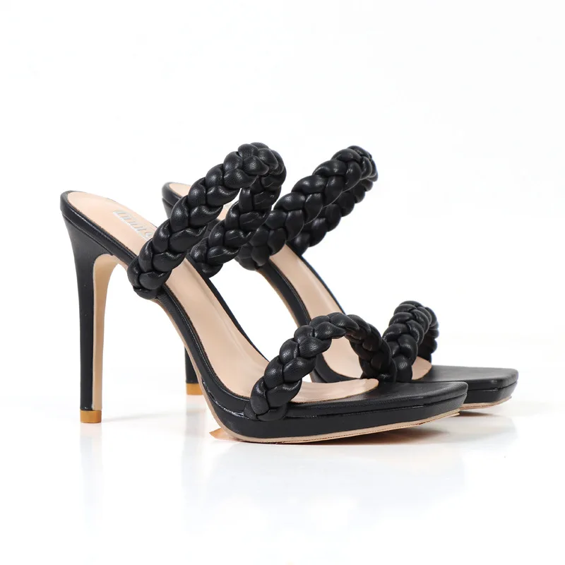 Sandals 2021 Summer New Sexy Thin Heel Party High Heels Women's Versatile Waterproof Platform Nightclub Simple Women's Shoes