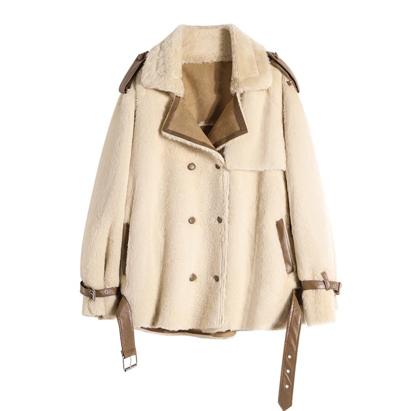 

Ladies Jacket And Coats Winter Fashion 2020 Faux Lamb Fur Coat Warm Thick Loose Plush Overcoat Women Winter Jacket Women Coat