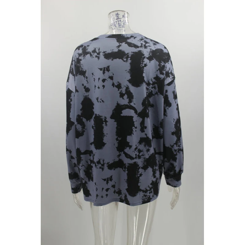 

Women Autumn Tie Dye Loose Sweatshirts Female Winter Long Sleeve Sweatshirt Casual Cotton Pullovers Thicken Warm Hoodies Tops