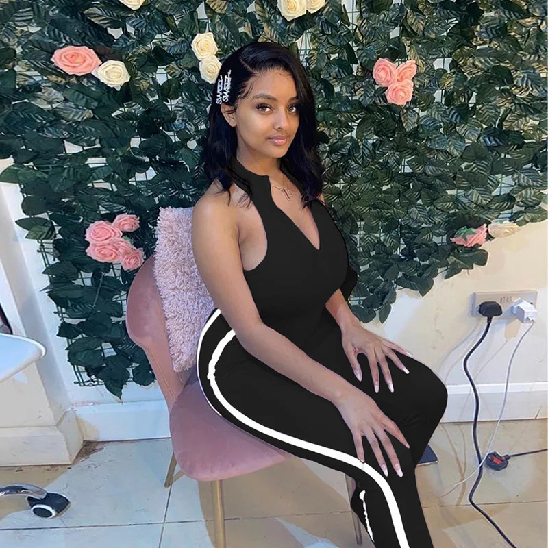 

Women Leopard Print Sleeveless Pants Backless Playsuit Skinny Jumpsuit Romper Yoga Pants Sportwear Trousers Sports Legging