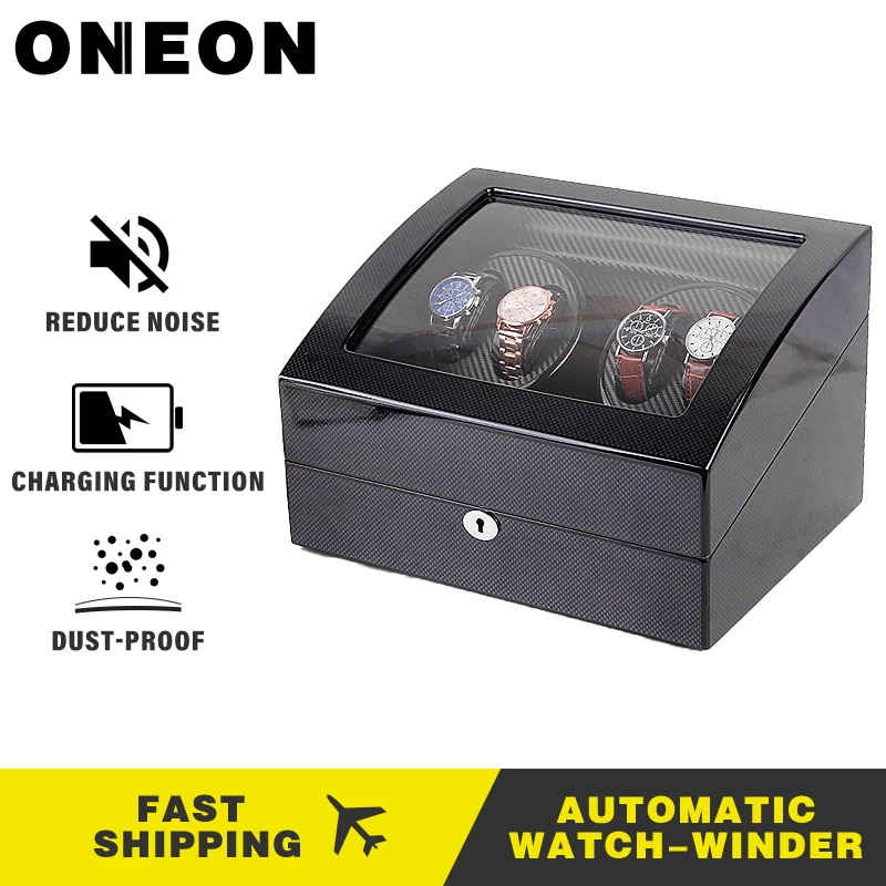 ONEON Деревянные Краски автоматические часы моталки Slient мотор коробка механизм