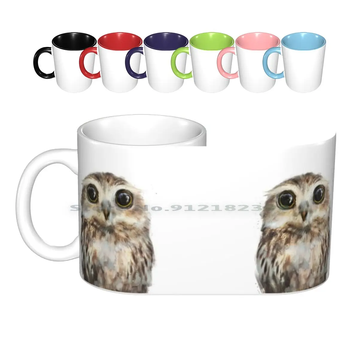 

Little Owl Ceramic Mugs Coffee Cups Milk Tea Mug Owl Little Collection Nature Animals Animal Wildlife Wild Fauna Forest