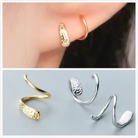 fashion spiral women earrings silver colorgold color simple design sweet and cute earrings girl earrings daily wear jewelry