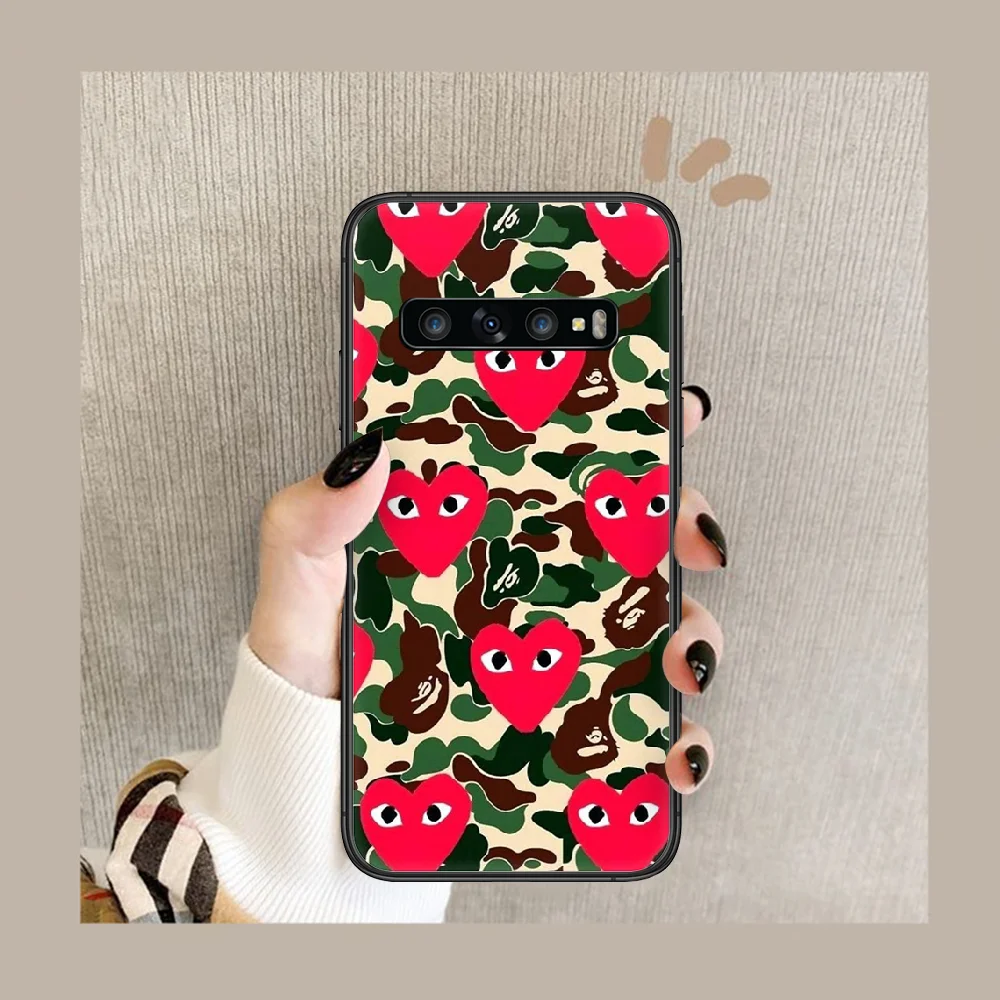

Japanese fashion brand PLAY Phone Case Cover Hull For Samsung Galaxy S 7 8 9 10 e 20 FE edge uitra plus Note 9 10 20 black Cover