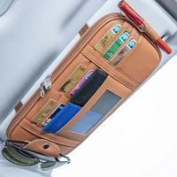 auto sun visor organizer storage box sunglasses clip stowing tidying bag bill pen card holder cd dvd organizer with zipper