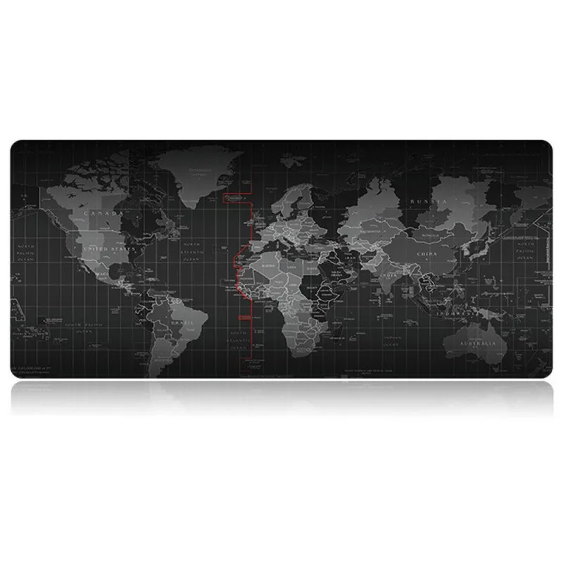Игровой коврик для мыши офисный игровой Черный Нескользящий Резиновый карта