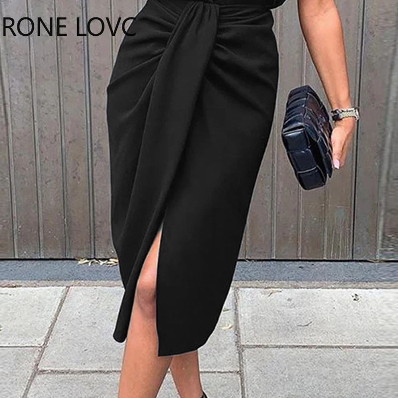 Женский комплект из топа без рукавов и Юбки миди с разрезом |