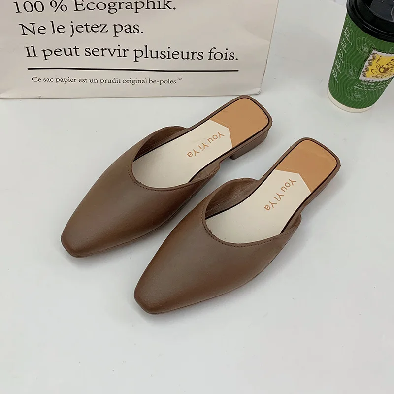 Элегантные винтажные домашние тапочки на плоской подошве для женщин