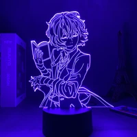 led night light anime avatar bungo stray dogs osamu dazai lamp touch sensor nightlight child sleeping led night light